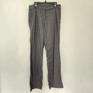 EILEEN FISHER Charcoal Gray Straight Leg Linen Viscose Spandex Pant Size 6